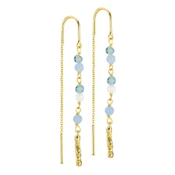 kedja örhängen i förgylld mässing - Eliné