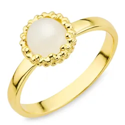 månsten ring i förgylld mässing - Eliné