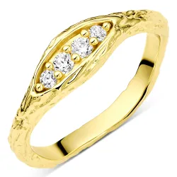 zirkon ring i förgylld mässing - Eliné