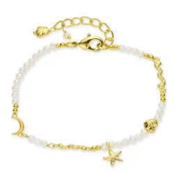 pärla armband i förgylld mässing - Eliné