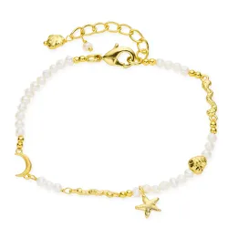 pärla armband i förgylld mässing - Eliné