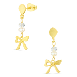 rosett örhängen i förgylld mässing - Eliné