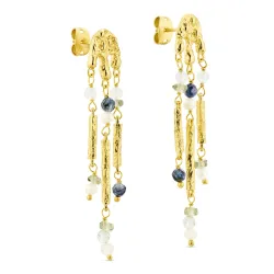 multifärgat örhängen i förgylld mässing - Eliné