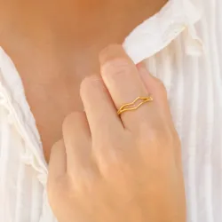 ring i förgylld mässing - Eliné