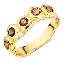 gul ring i förgylld mässing - Eliné