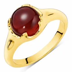 granat ring i förgylld mässing - Eliné