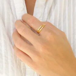 ring i förgylld mässing - Eliné