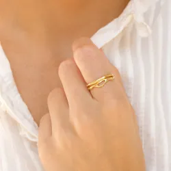 ring i förgylld mässing - Eliné