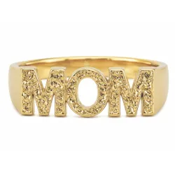 mom ring i förgylld mässing - My Letter
