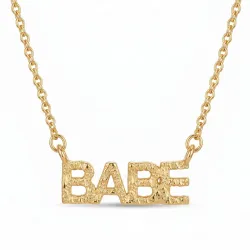 babe halsband i förgylld mässing
