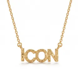 icon halsband i förgylld mässing