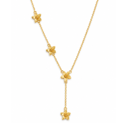 blommor halsband i förgylld mässing - Eliné