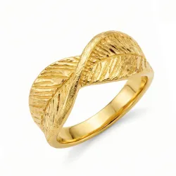 blad ring i förgylld mässing - Pure Nature