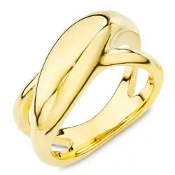 vattentät ring i förgyllt stål - OCEANA