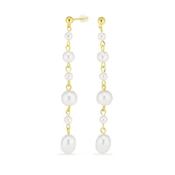 vattentät pärla örhängen i förgyllt stål - OCEANA