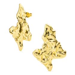 vattentät örhängen i förgyllt stål - OCEANA