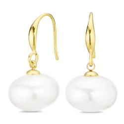 vattentät pärla örhängen i förgyllt stål - OCEANA