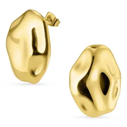 vattentät örhängen i förgyllt stål - OCEANA