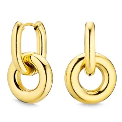 vattentät örhängen i förgyllt stål - OCEANA