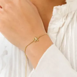 vattentät blommor armband i förgyllt stål - OCEANA