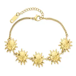 vattentät sol armband i förgyllt stål - OCEANA