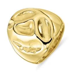 vattentät ring i förgyllt stål - OCEANA