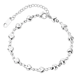 vattentät hjärta armband i stål - OCEANA