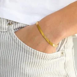 vattentät armband i förgyllt stål  x 4,0 mm  - OCEANA