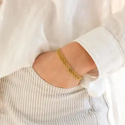 vattentät armband i förgyllt stål  x 6 mm  - OCEANA