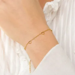 vattentät hjärta armband i förgyllt stål - OCEANA