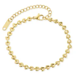 vattentät hjärta armband i förgyllt stål - OCEANA