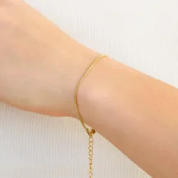 vattentät armband i förgyllt stål 15 cm + 4 cm x 1,0 mm  - OCEANA