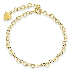 vattentät hjärta armband i förgyllt stål - OCEANA