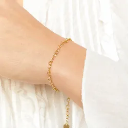 vattentät hjärta armband i förgyllt stål - OCEANA