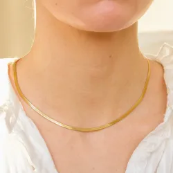 vattentät halsband i förgyllt stål 40 + 5 cm x 3 mm  - OCEANA