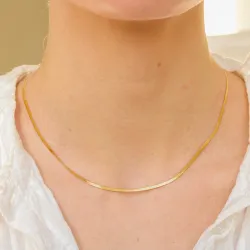 vattentät halsband i förgyllt stål 39 + 8 cm x 2 mm  - OCEANA