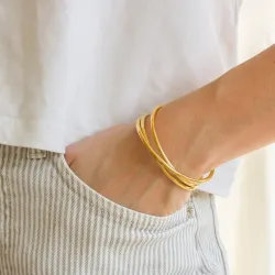 vattentät armband i förgyllt stål - OCEANA