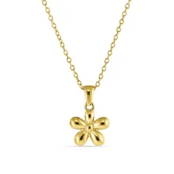 vattentät blommor halsband i förgyllt stål - OCEANA