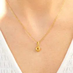 vattentät bokstav o halsband i förgyllt stål - OCEANA