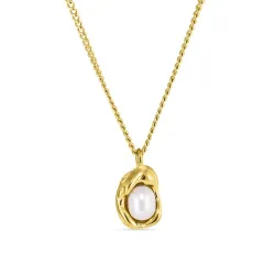 vattentät halsband i förgyllt stål - OCEANA