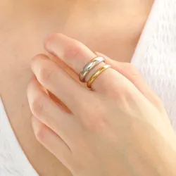 vattentät ring i förgyllt stål - OCEANA