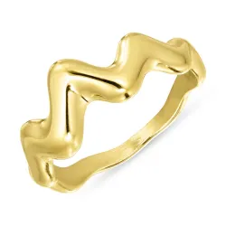 vattentät ring i förgyllt stål - OCEANA