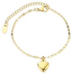 vattentät hjärta armband i förgyllt stål - OCEANA