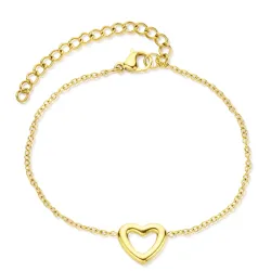 vattentät hjärta armband i förgyllt stål - OCEANA