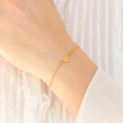 vattentät hjärta armband i förgyllt stål - OCEANA