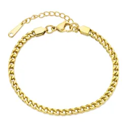 vattentät armband i förgyllt stål 15 cm + 4 cm x 3,0 mm  - OCEANA