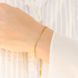 vattentät armband i förgyllt stål 17 cm + 5 cm x 1,7 mm  - OCEANA