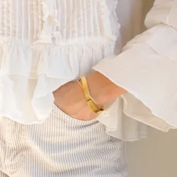 vattentät armring i förgyllt stål - OCEANA