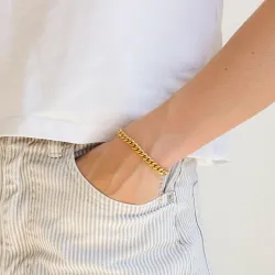 vattentät armband i förgyllt stål 15 + 5 cm x 5,9 mm  - OCEANA