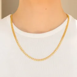 vattentät panzerkedja i förgyllt stål 50 cm x 4,5 mm  - OCEANA